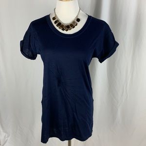 NWT J. Crew Factory Navy Cotton Short Cuffed Sleeve Tunic